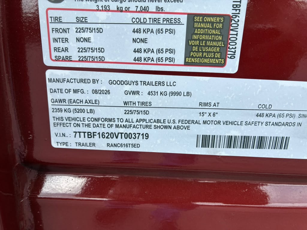 03719 2027 GoodGuys 16x6'8" Livestock